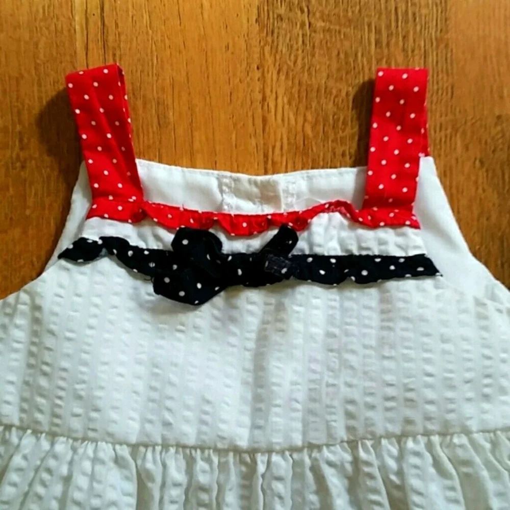 Sophie Rose White Seersucker Floral‎ Sleeveless Dress Size 4T